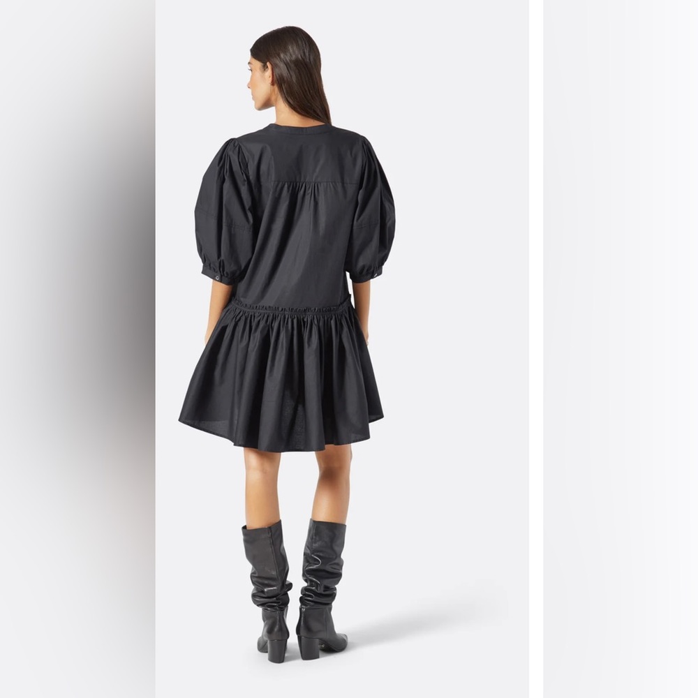 Joie Courtrine Black Cotton Dress - Picture 3 of 10